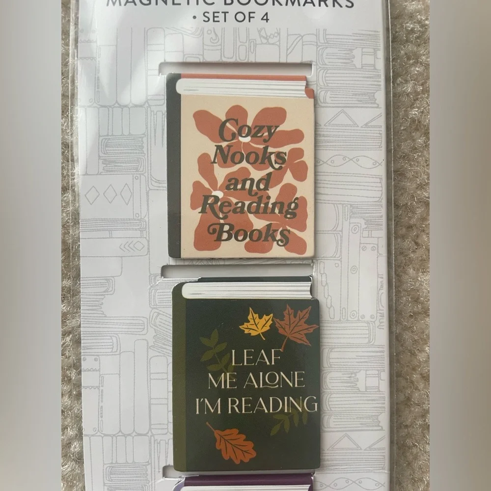 NWT‎ Magnetic Bookmarks. Fall/Autumn/Literary Theme.